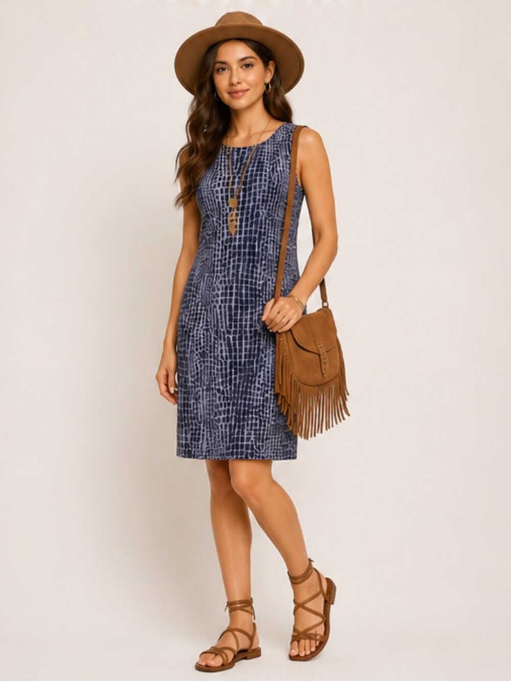 Amina Rubinacci Wool Animal Print Sweater Dress